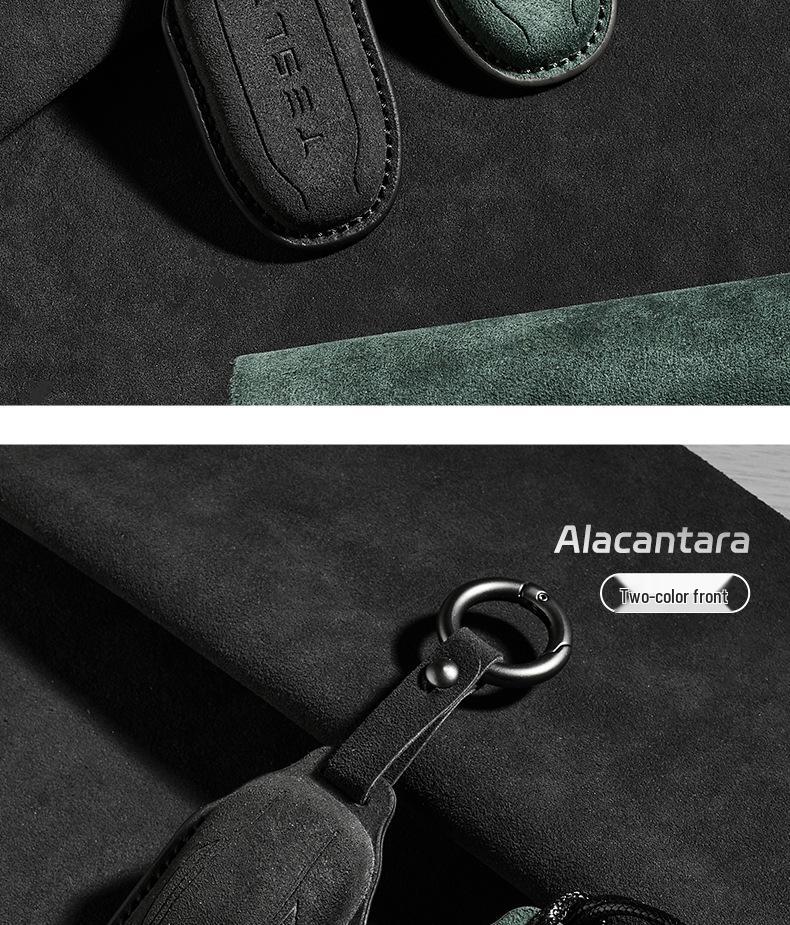 Suede Full Wrap Key Cover for Tesla Model Y/3/Model X