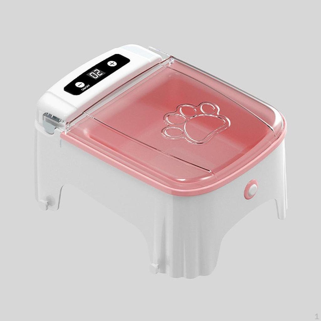 Automatic Timed Cat Feeder Auto Open and Close Lid Puppy Food Dispenser for Dry Indoor Cats