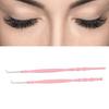 2 Stück Wimpernwell-Werkzeug Doppelkopf Edelstahl Bambusgelenkform Griff Wimpern Augenbrauen Well-Trenner-Werkzeug