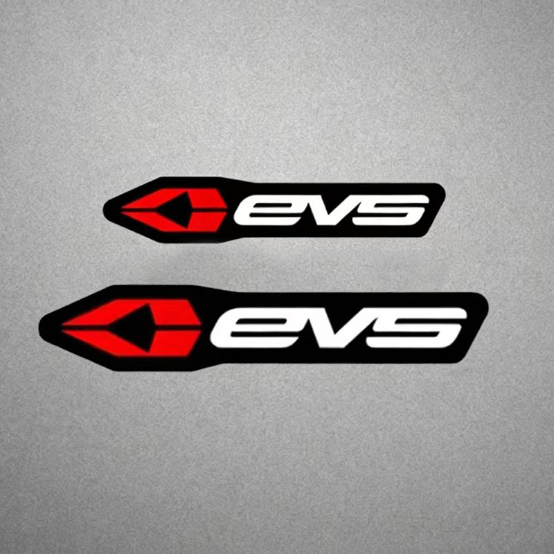 2Pcs EVS Electric Vehicle Logo Reflective Sticker Motorbike Body Waterproof Modification Decals for Bumper Triangle Window Glass