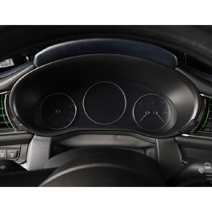 For Mazda CX-30 2020-2023 Black Titanium Dashboard Frame Decor Strip Trim 2PCS