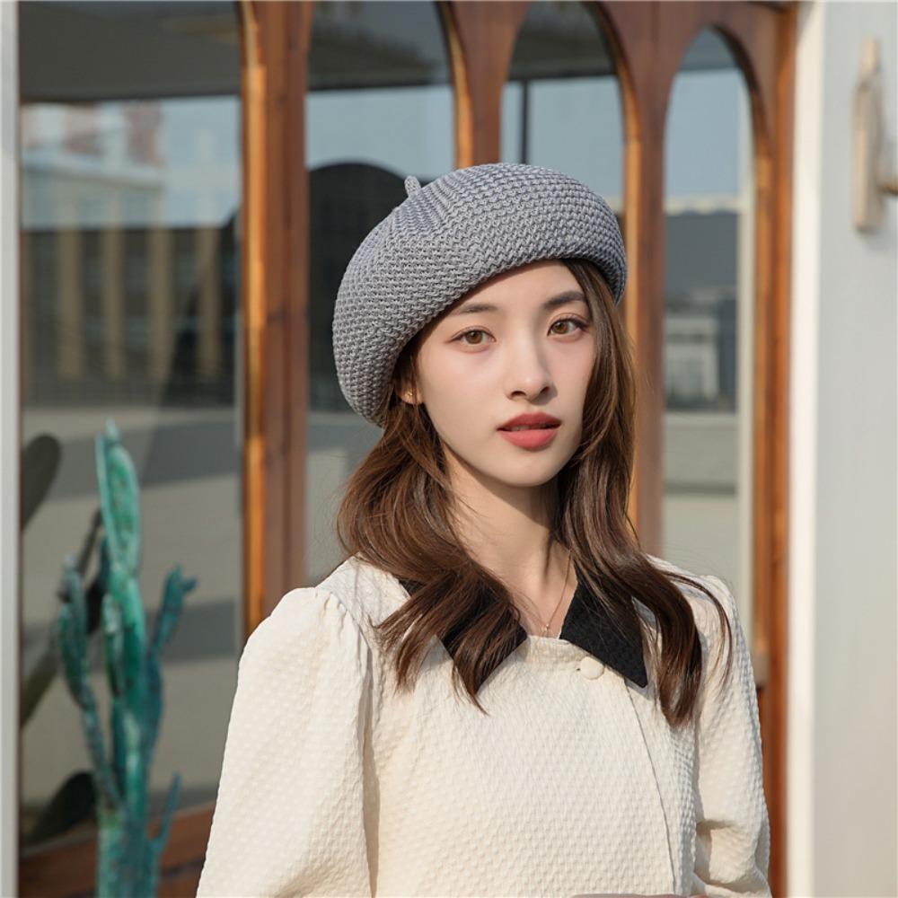 

Thin Beret Trendy Painter Hat 2024 Knitted Hat Sexy
