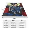 Oliver Aiku Knitted Blankets Manga Anime Blue Lock Fuzzy Throw Blanket Home Couch Printed Soft Warm Bedsprea