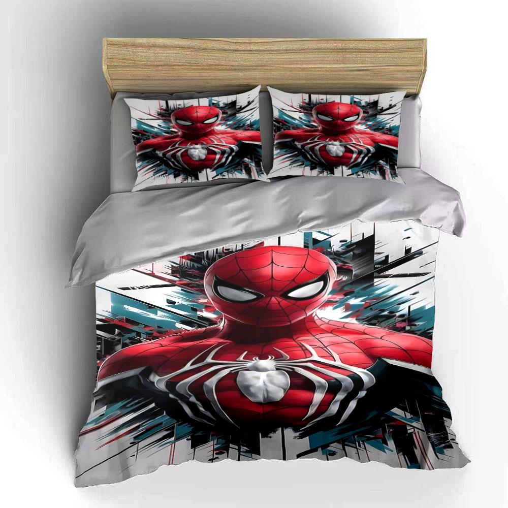 Spider-Man with Cityscape. Bedding Sets Duvet Cover Sets Duvet Covers Pillowcases(1 * Duvet Cover 2 * Pillowcases Without Duvet Insert)