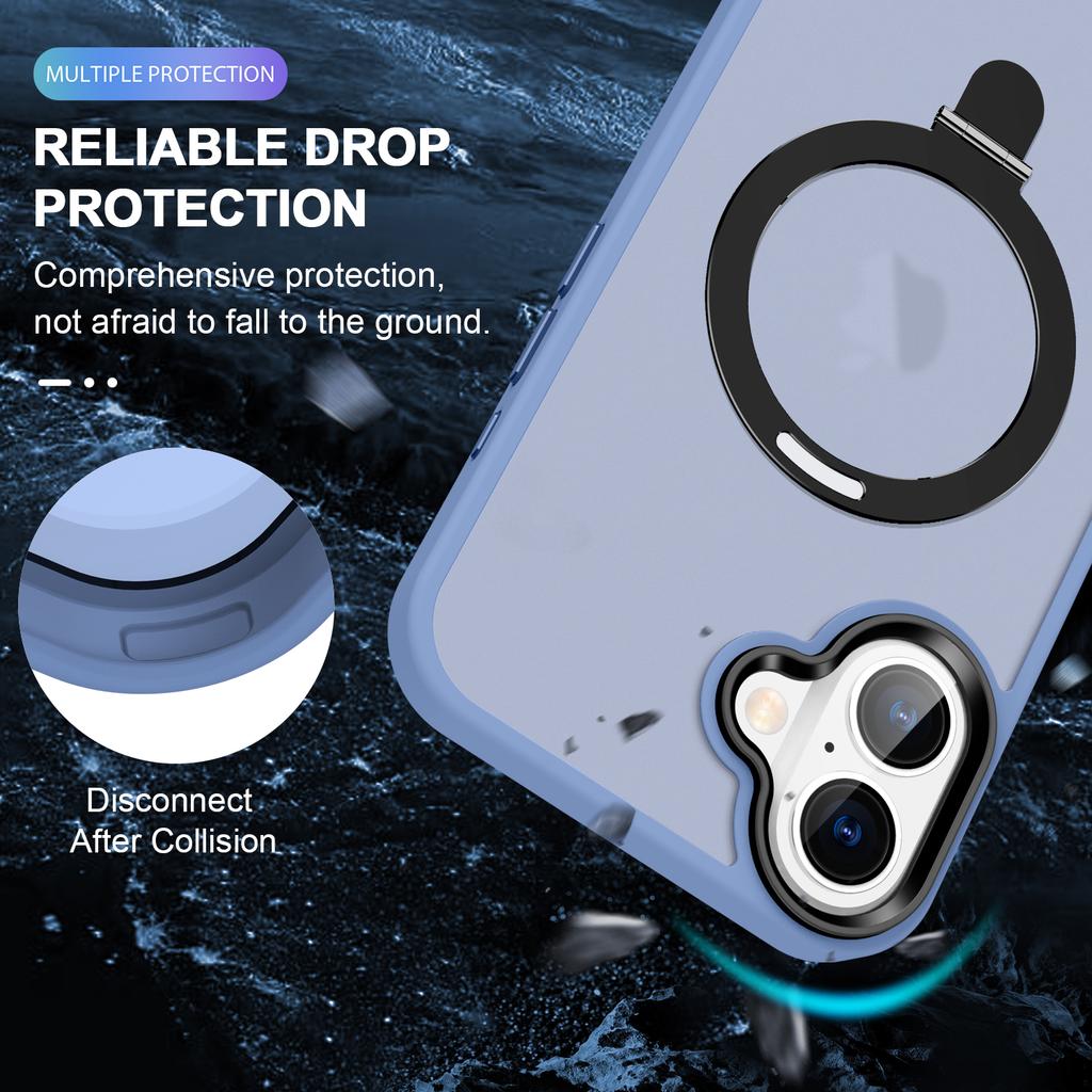 For iPhone 16 Case Compatible with MagSafe Kickstand Back Phone Cover