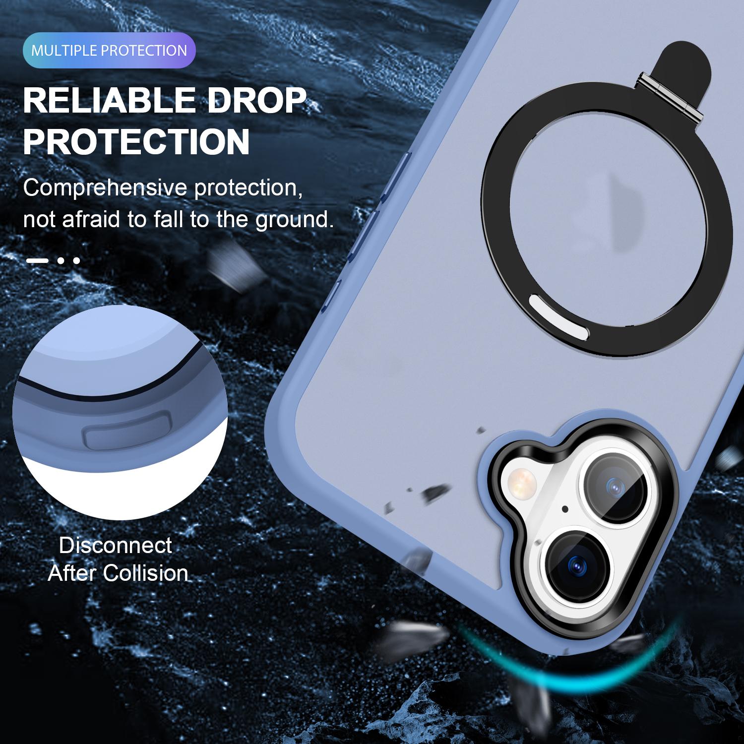 

For iPhone 16 Case Compatible with MagSafe Kickstand Back Phone Cover