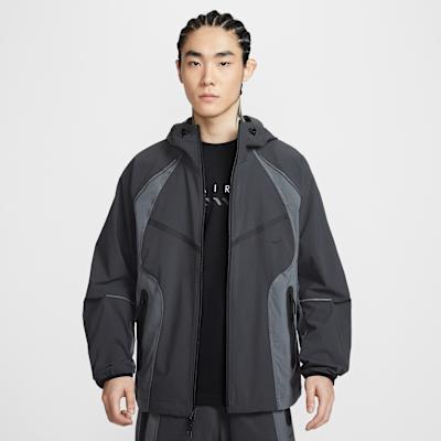 Nike WINDRUNNER Jackets Men s Charcoal Gray/Iron Gray/Black Hooded Mod L