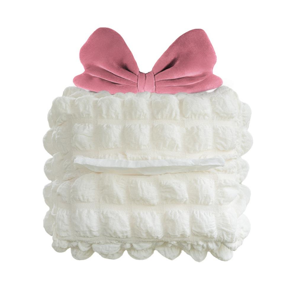 Hanging Type Flower Car Tissue Box Puff Grid Paper Organizer Storage Bag  Headrest Armrest