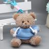 Teddy Bear Pendant Plush Toy with Colorful Clothes Keychain - Customizable Souvenir