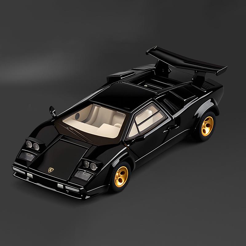 1:32 Lamborghini Countach LP500S Diecast Model Toy Cars for Children Miniature Vehicle Boys Toy Car Games Children Children Toys чёрный