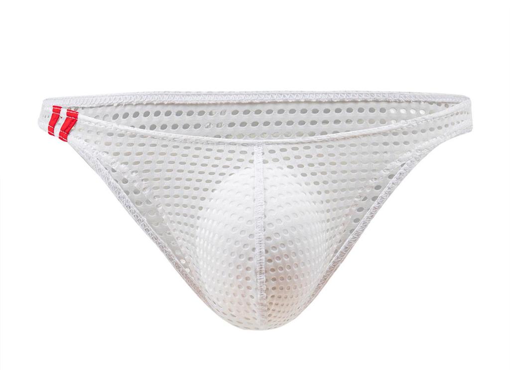 Summer Men's Breathable Mesh Low-Rise Bikini - Sexy Butt-Exposing Style (E097)