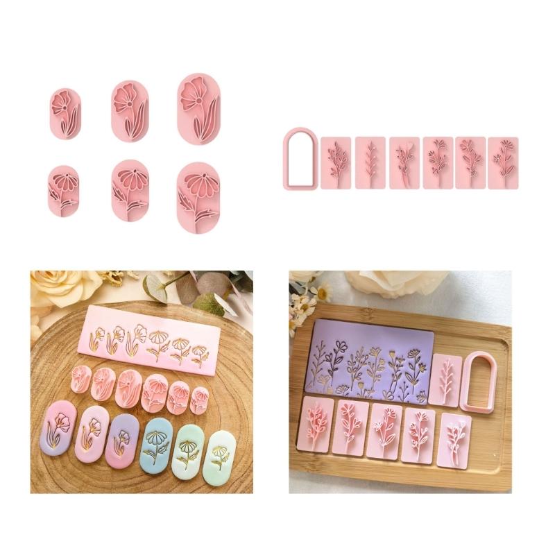 User Friendly Clay Leaf Molds with Anti Adhesive Surfaces Crafting Clay Molds for Creative Projects and Gift Making