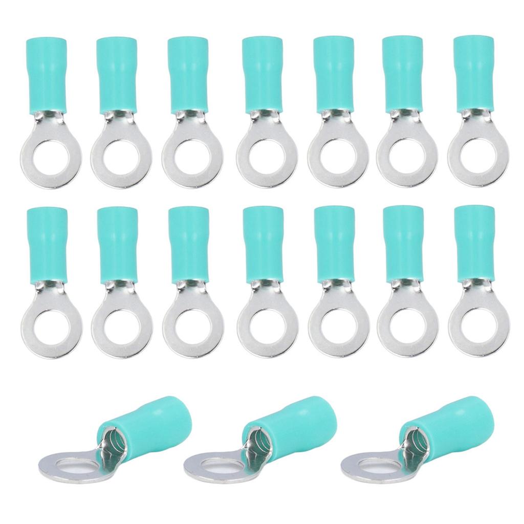 100PCS Pre Insulated Terminal Ring Copper Crimp Connectors for AWG12?10 Electrical Wire RV5.5?6