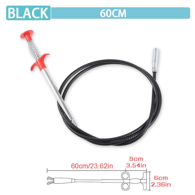 

60 см канализационная труба Un Blocker ванная комната волосы канализационная раковина чистка инструменты Snake Spring труба засор дренаж инструмент кухонные принадлежности