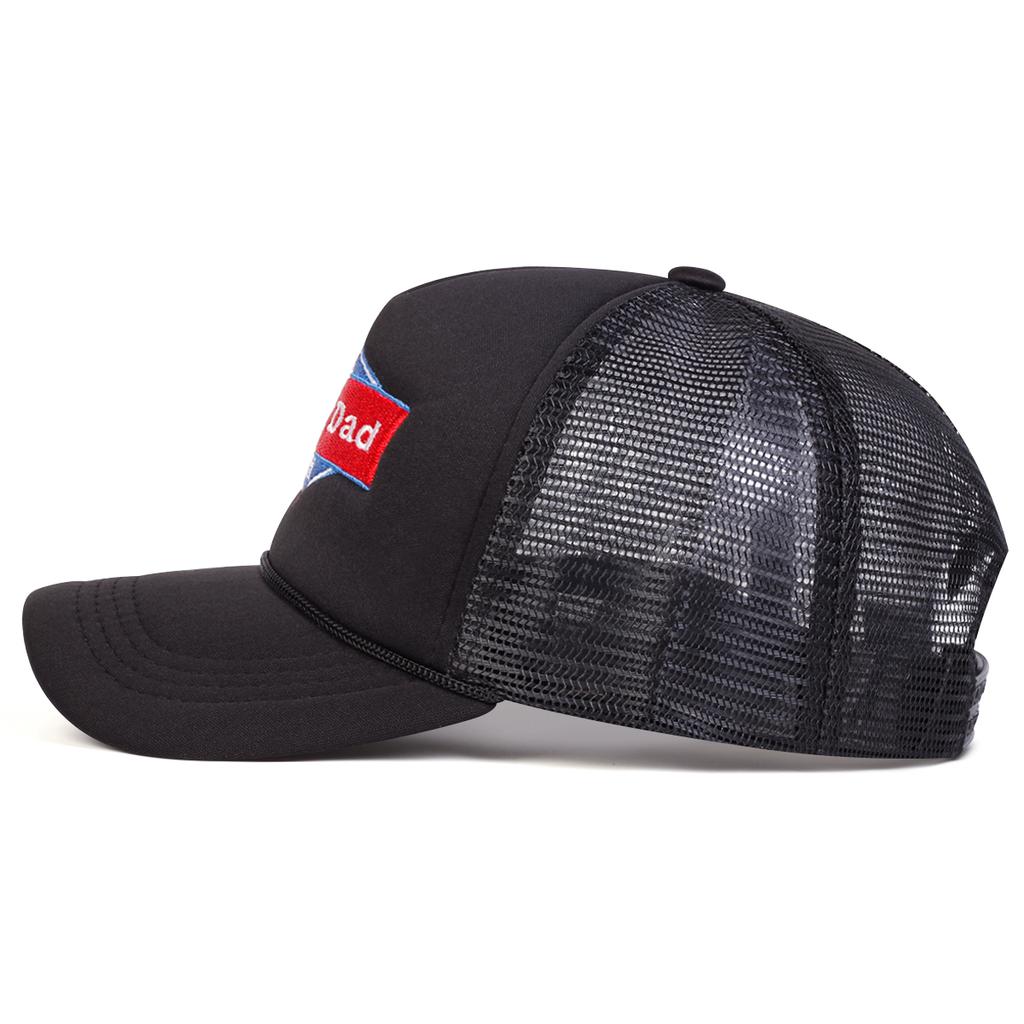 Men Happy Dad Letter Embroidered Baseball Cap Mesh Hat Outdoor Adjustable Sunscreen Leisure Hat Spring Autumn Travel Tourism Beach Vacation