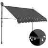 VidaXL Manual Retractable Awning with LED 300 Cm Anthracite
