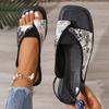 Women Summer Flat Sandals Low Heel Open Toe Flip Flops Casual Shoes Outwear Leopard Beach Roman Sandals Zapatos De Mujer
