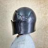 Black Barbuta Knight  with Visor  Steel Medieval Armor for , Cosplay, Halloween, and Collectible Display Prop