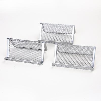 1pc Metal Hollow Business Name Card Holder Display Shelf Durable Stands Gift Card Holder & Note Holder Office Supplies