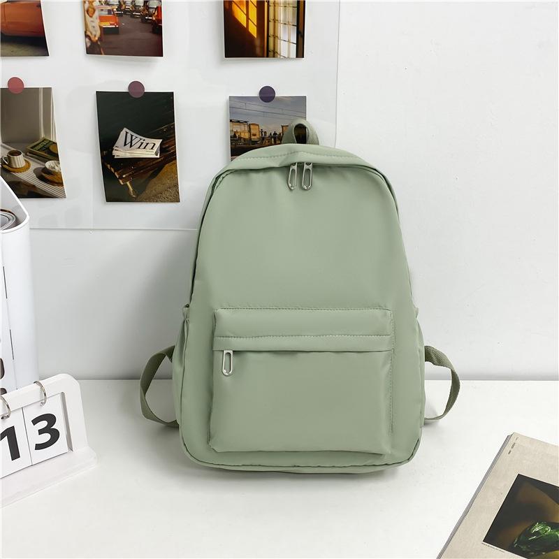 New Korean Style Large Capacity Versatile Backpack For Teen Girls Minimalist Solid Color School Bag Fashionable Student Backpack