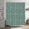 Nature Scene Shower Curtain Dark Green Forest Print With Deer Trees Waterproof Fabric For Bathroom Decor 72 X 78 Inches