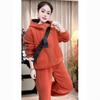 Korean High-End Casual Hoodie & Wide-Leg Pants Velvet Set