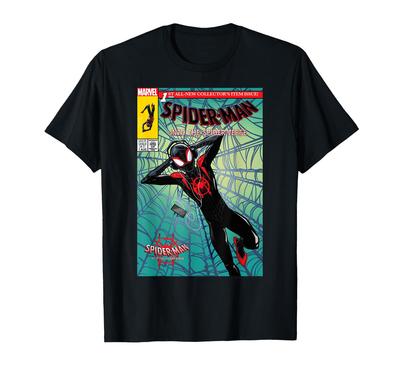 Marvel Spider-Man Into the Spider-Verse Collector's Comic Cover T-Shirt