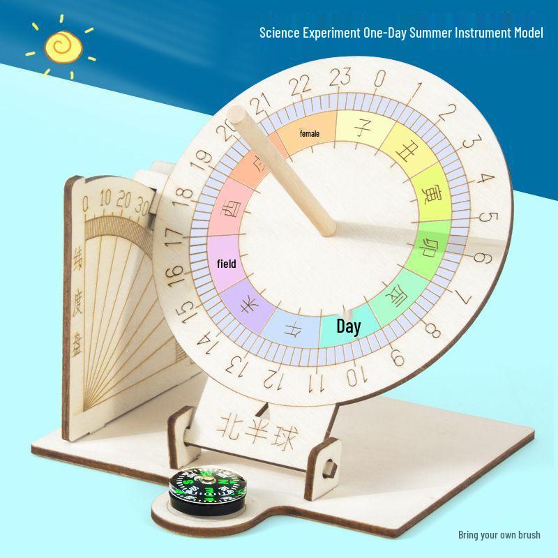 DIY Equatorial Sundial Kit for Kids - Educational Ancient Sun Clock Model