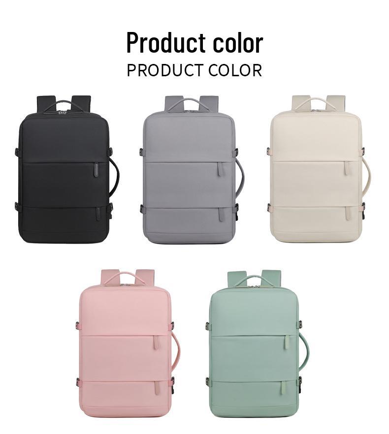 High-End Waterproof Backpack: Women's Leisure Travel, Men's Wet/Dry Separation, Large Capacity Schoolbag, Laptop Compatible.