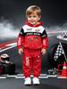 Kinder Kleinkind Jungen Color Block Racing Hoodie 2-teiliges Set Buchstabendruck Jogginghose Herbst Sport Trainingsanzug