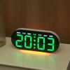שעון לילה רב-תכליתי LED עם תצוגת טמפרטורה, תאריך ואזעקה לקישוט חדר השינה