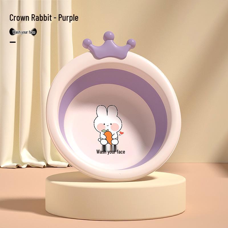 Newborn Portable Foldable Baby Washbasin - Thickened Plastic Infant Basin