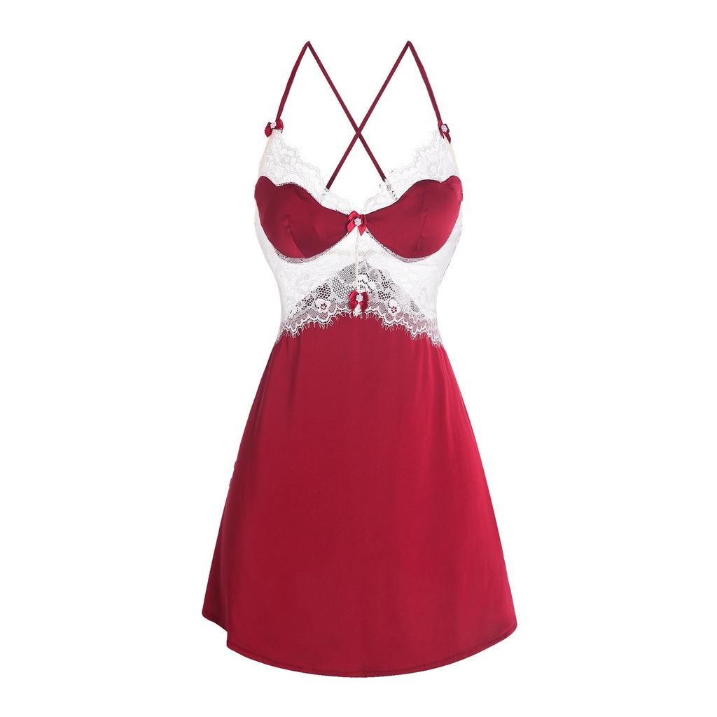 Satin & Lace Sheer Seductive Sleep Dress & Robe Set