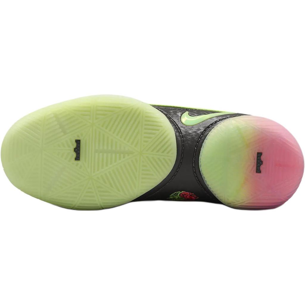 Nike LeBron 22 Anti-Slip Wear-Resistant Low-Top Children's Basketball Shoes White Black Green Kids' Sneakers IB2741-100