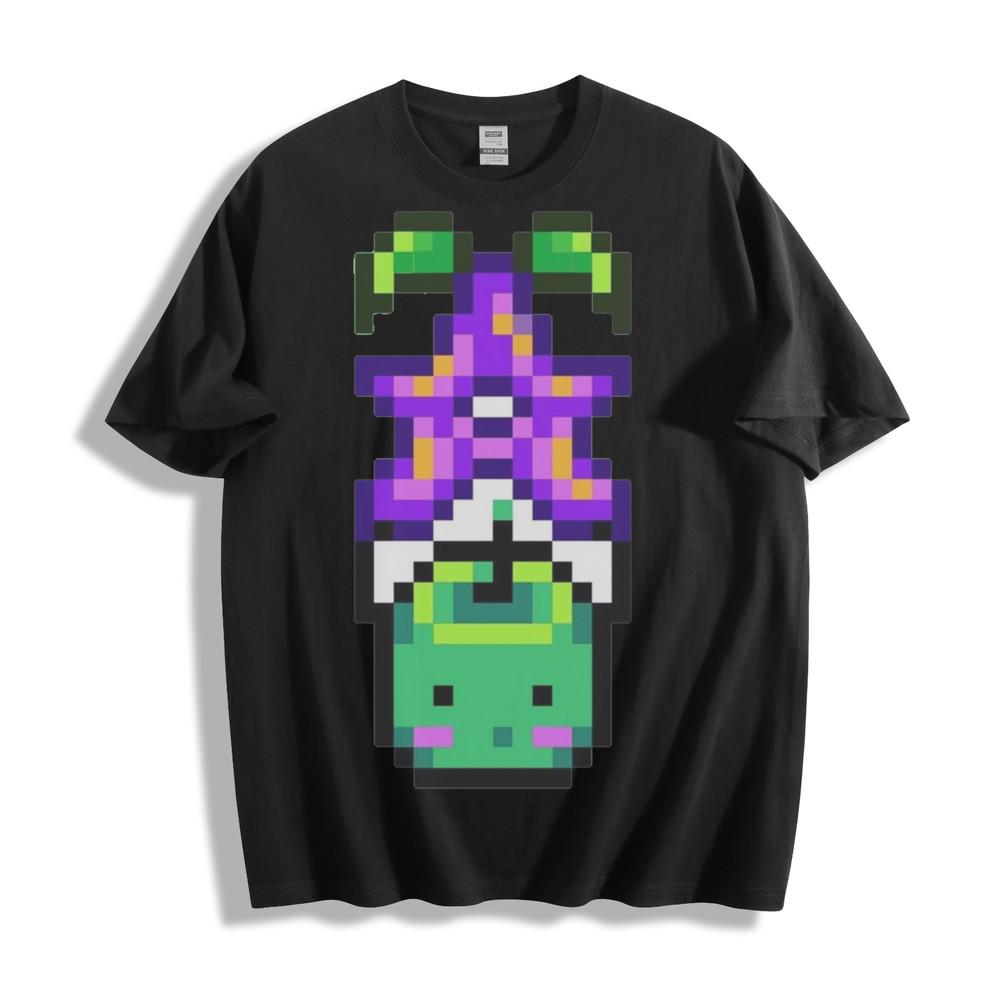 Star Valley Pixel Flower Monster T-Shirt - Retro Whimsy Design Unisex Tee