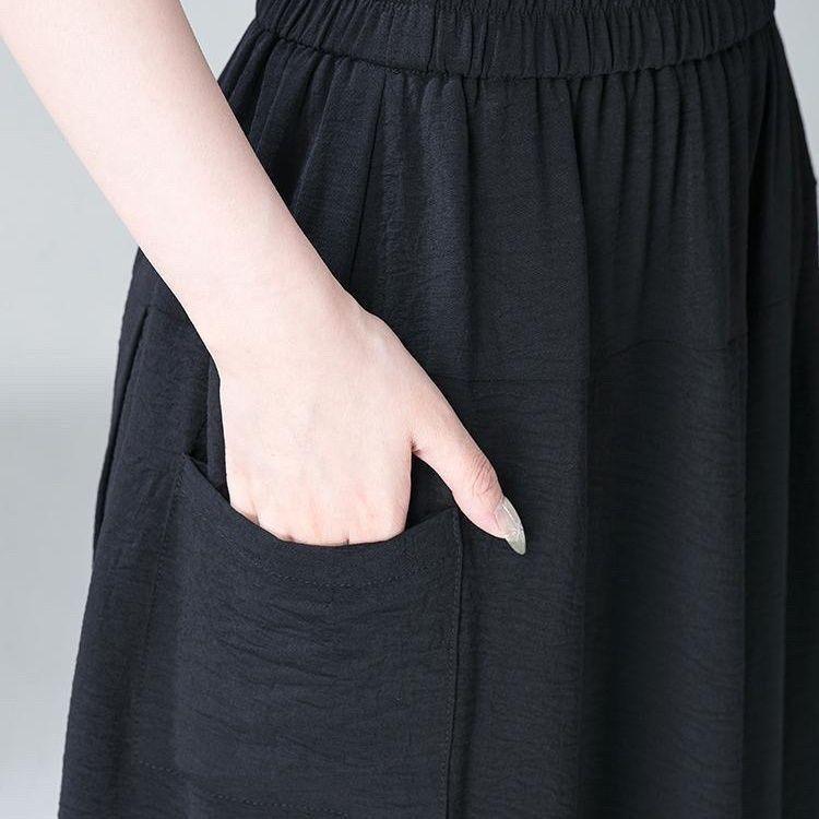 Wiosna i Lato Nowe Spodnie Spódnica Plus Size Wysoki Stan Rozcięcie Casualowe Spodnie Spódnica dla Kobiet Luźne i Wyszczuplające