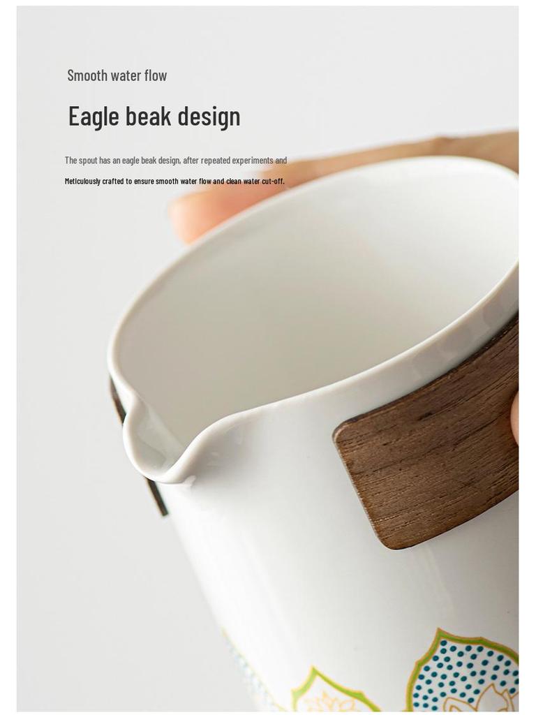 Portable Travel Kung Fu Tea Set: Outdoor Camping Quick Cup & Teapot for Business Gift