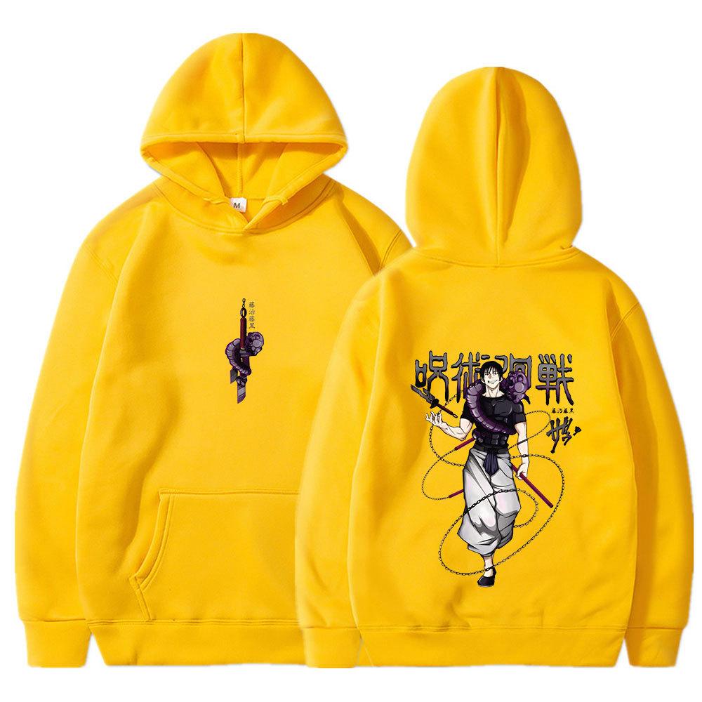 Jujutsu Kaisen Anime Hoodies Fushiguro Toji Print Hoodie Unisex Pullover Men Vintage Graphic Hoody Oversize Clothing
