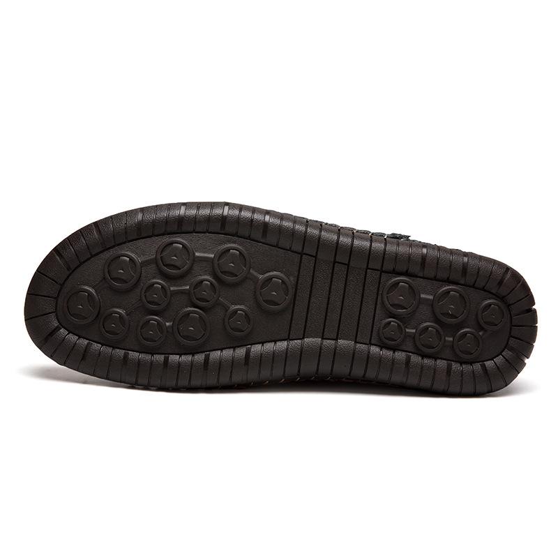 Spring 2020 Men's Large Size Leather Driving Moccasins - Retro Business Casual Shoes