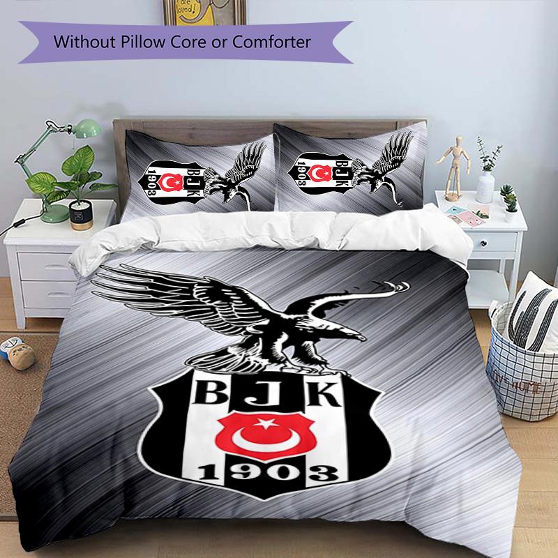3-teiliges BJK Design Bettwäsche-Set - HD-bedruckte Bettwäsche mit 1 Bettbezug und 2 Kissenbezügen - Perfekt für die Dekoration zu Hause und im Studentenwohnheim