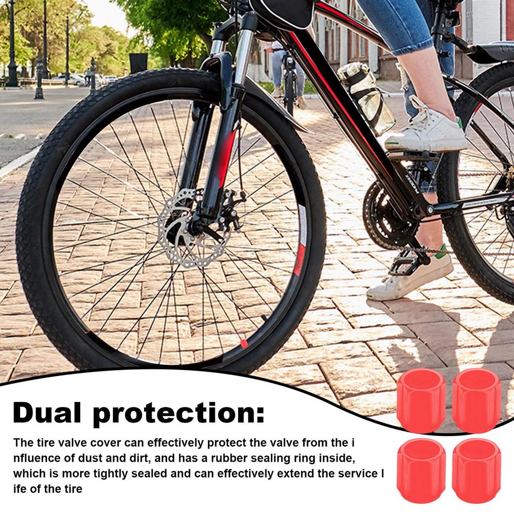 4pcs Cars Luminous Tire Valve Covers Glow In The Dark Tire Valve Caps Rubber Tire Valve Stem Caps Car Wheel Air Valve Cover