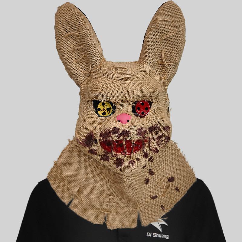 

Adorable Rabbit Burlap Bear Half Face Mask For Creative Diy Costumes Parties And Rabbit