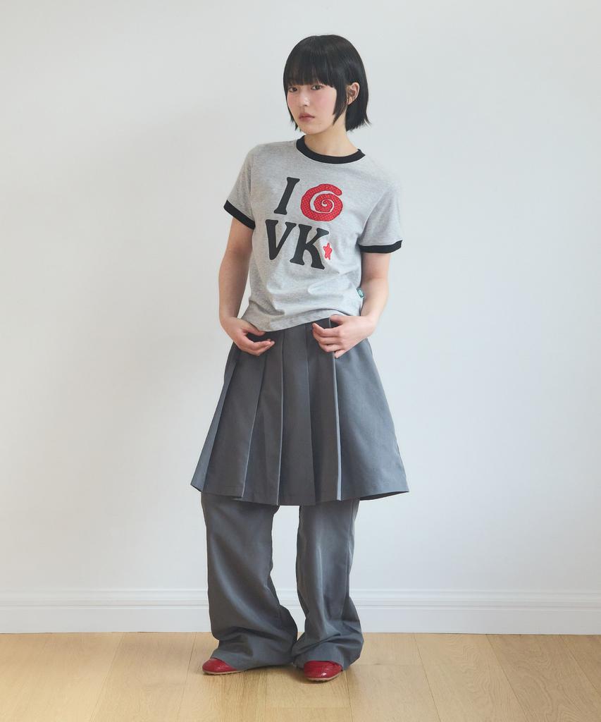 VIDEO JOCKEY Twilly House Ringer T-Shirt [Melange Grey]