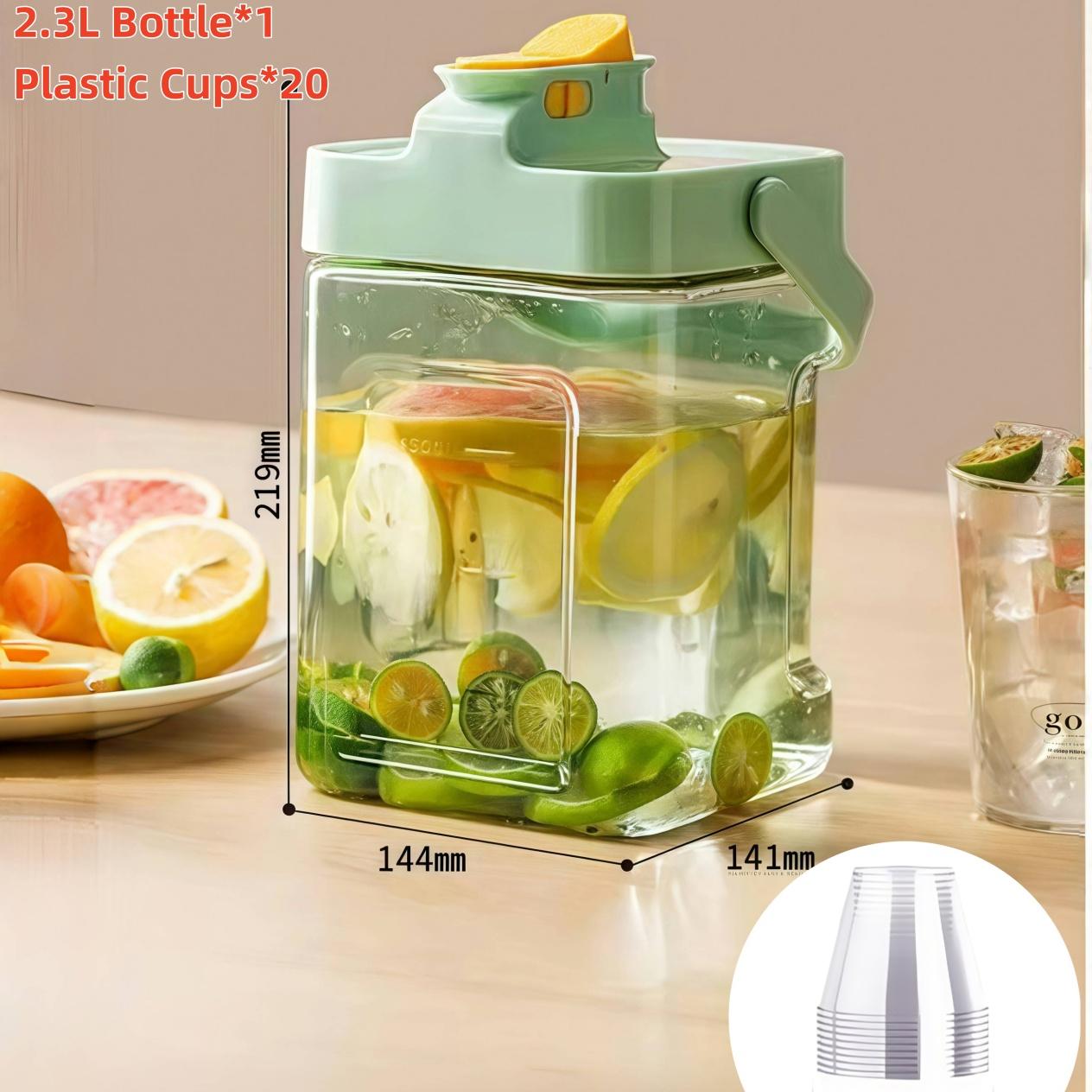 

Drink Dispenser with Spigot Leakproof Sealed Filter Screen Milk Juice With Lids For Fridge Dairly Beverage Container for Party