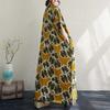 Ladies' Loose Artistic Beach Dress Retro Long Robe