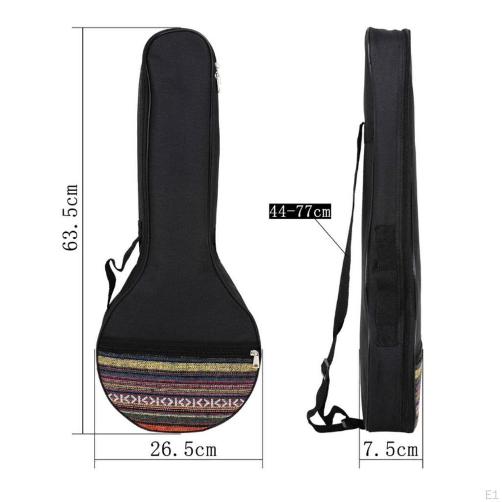 Borsa per Banjo a 4 Corde Tracolla Regolabile Imbottita Borsa da Concerto per Viaggio