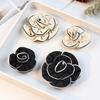 New Fabric Flower Brooches for Women Multi-layer Suit Sweater Badge Black White Lapel Pins for Women Luxury Jewelry Accessories