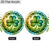 Acrylic Four-Leaf Clover Suncatcher Stained Glass Effect Window Hanging Ornament St. Patrick's Day Gifts