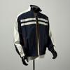 Mens Casual Oversized Workwear Jacket With Stand Collar Colorblock Design Windproof Water-Resistant
