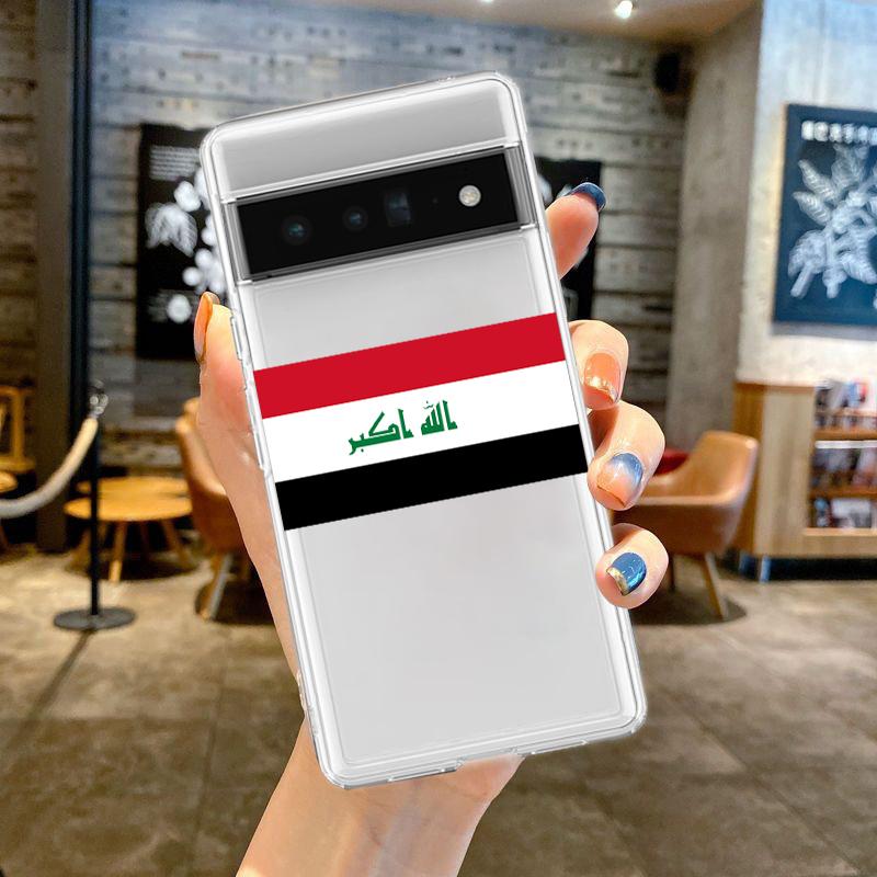 Saddam Hussein Iraq Flag Phone Case For Google Pixel 8 7 6 Pro 6A 5 4 5A 4A 3A XL 5G Silicone Shockproof Soft Clear Cover Fundas